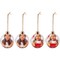 Round Photo Ornament for Christmas Tree Decor (2.75 x 4.7 in, 4 Pack)